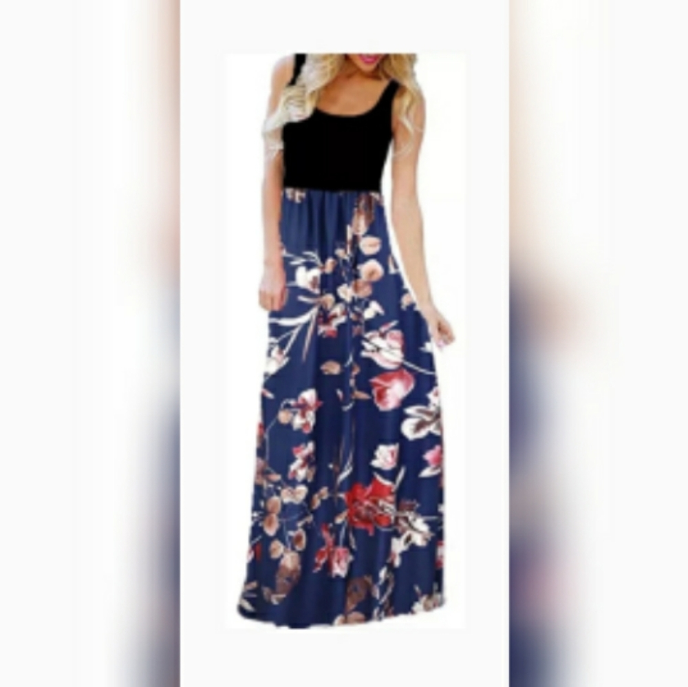 Vintage Floral Max Dress